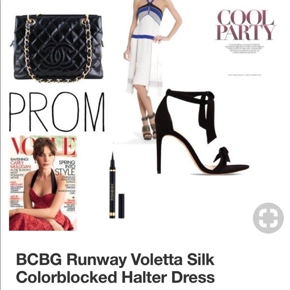 *BCBGMAXAZRIA Multicolor Runway "Voletta" Color Block Size 2 Cocktail Dress - Picture 15 of 16